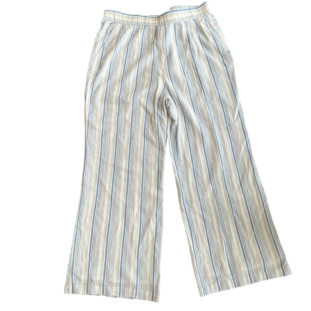 Vineyard Vines  Women Wide Leg  pants in Blue and White Stripes Size XL - Picture 3 of 11